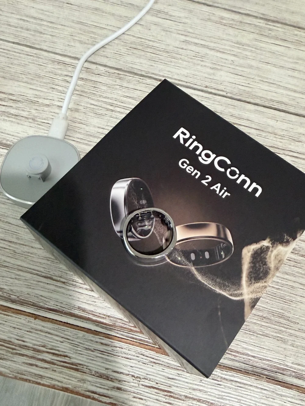 RingConn Gen 2 Air Smart Ring Charger - Silver/Gray